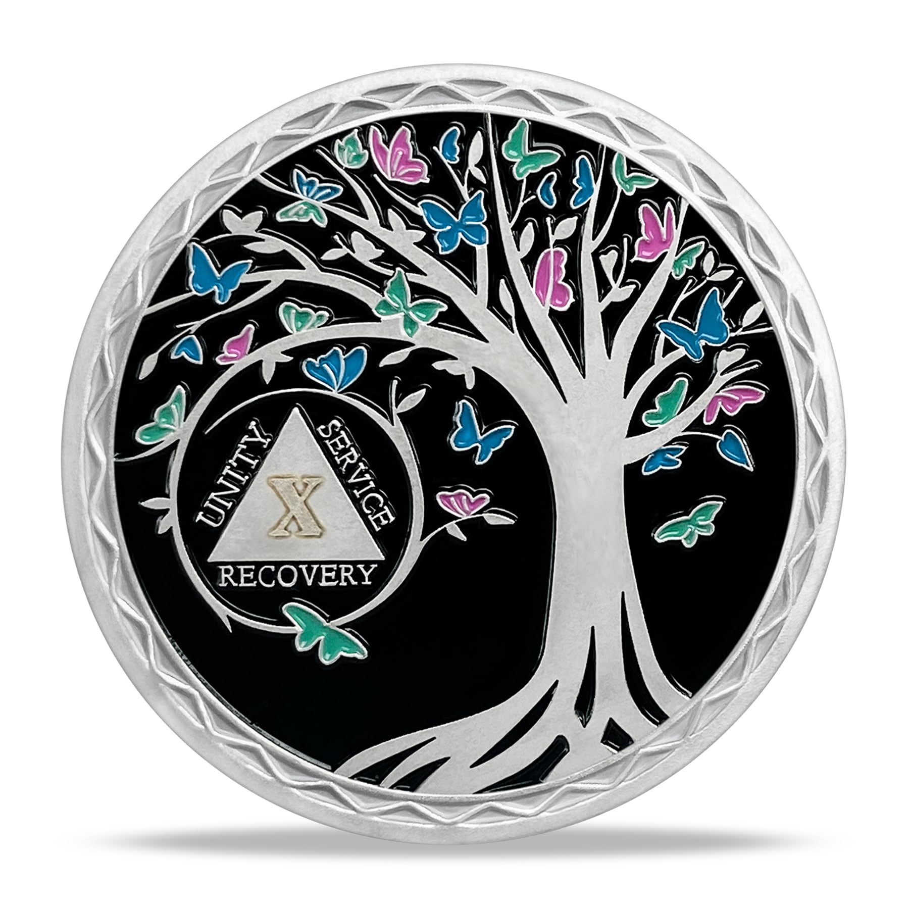 Sobriety Gifts for Women and Men in Recovery: 10 Year AA Medallion