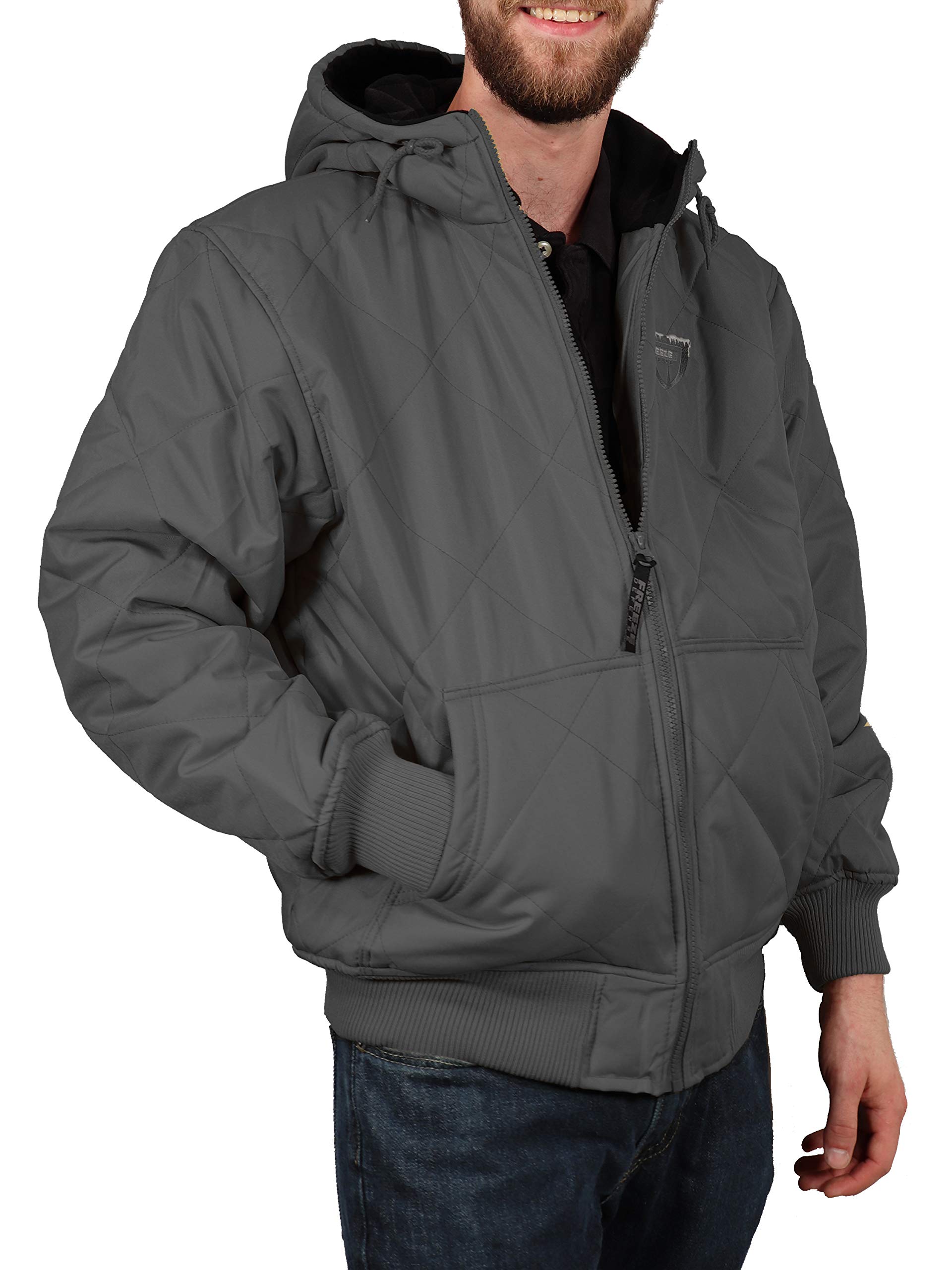 Men's Quilted Fleece-Lined Winter Jacket