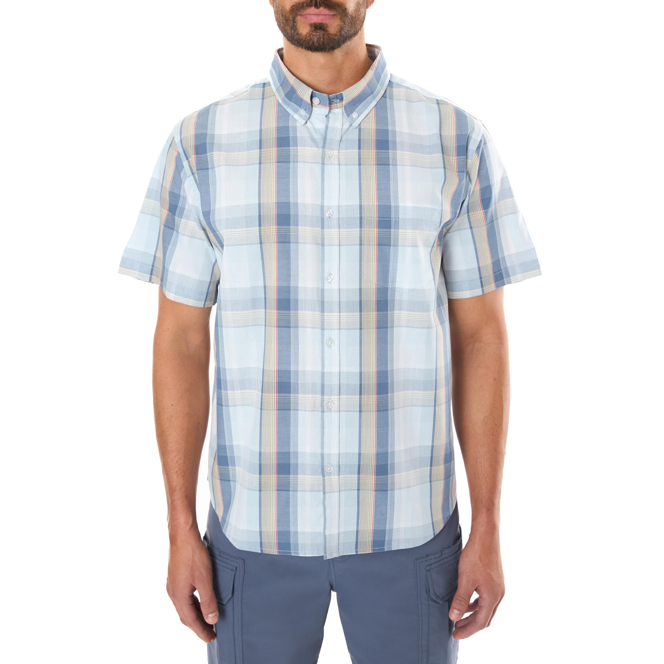Smith's Workwear Men's Short Sleeve Cotton Shirt with One Pocket