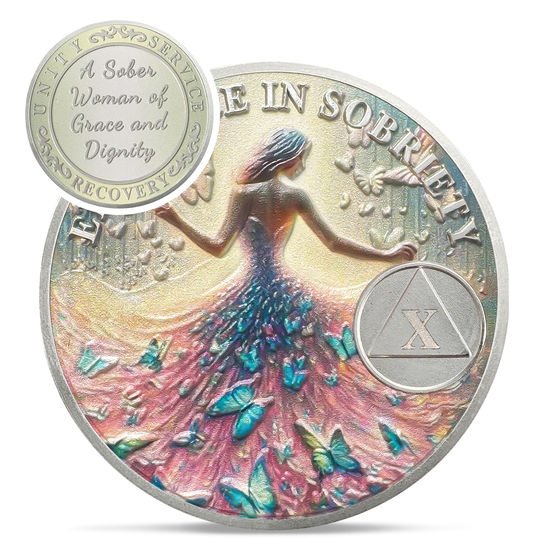 10 Year Sobriety Coin for Women in Recovery